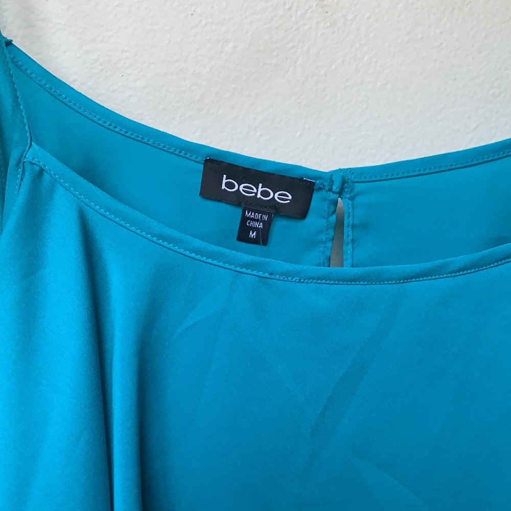 Bebe New Open Back Ruffle Dress Perfect Weekend NWT - Picture 3 of 12